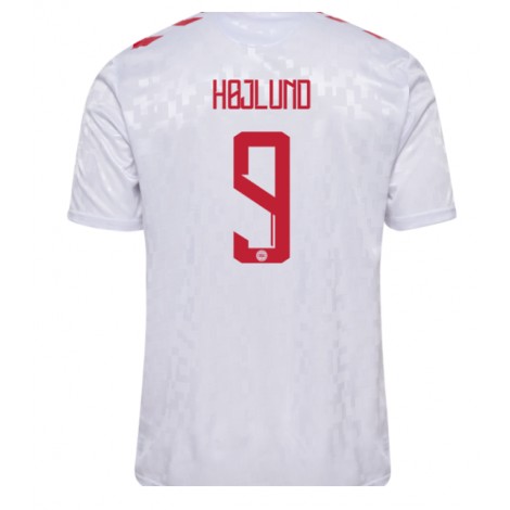 Denemarken Rasmus Hojlund #9 Uit tenue EK 2024 Korte Mouw Denemarken Rasmus Hojlund #9 Uit tenue EK 2024 Korte Mouw