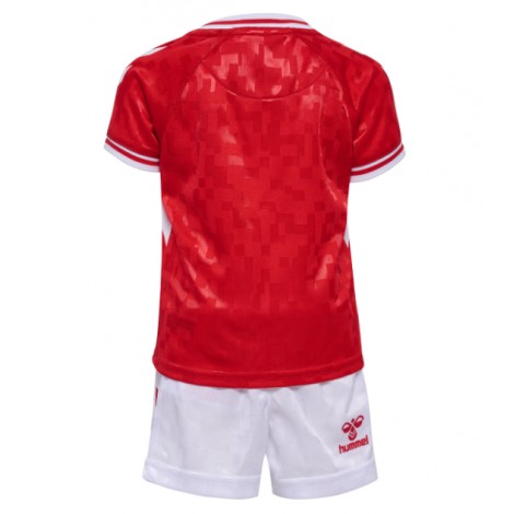 Denemarken Thuis tenue Kids EK 2024 Korte Mouw (+ Korte broeken)