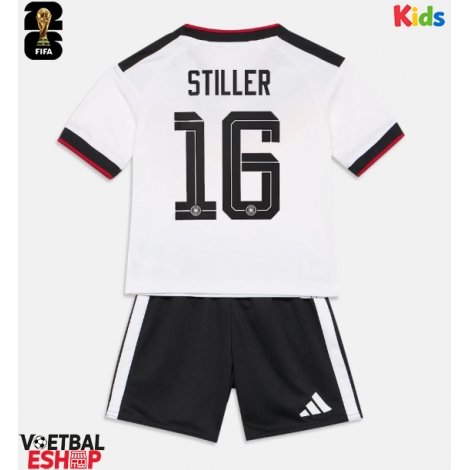 Duitsland Angelo Stiller #16 Thuis tenue Kids WK 2026 Korte Mouw (+ Korte broeken)