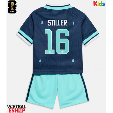 Duitsland Angelo Stiller #16 Uit tenue Kids WK 2026 Korte Mouw (+ Korte broeken)