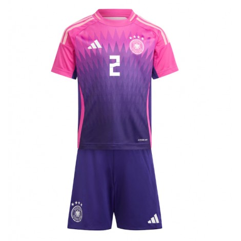 Duitsland Antonio Rudiger #2 Uit tenue Kids EK 2024 Korte Mouw (+ Korte broeken)
