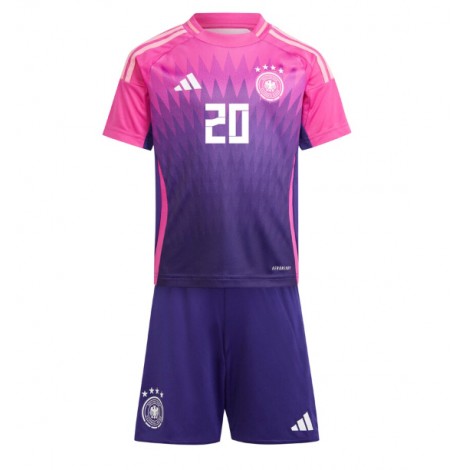 Duitsland Benjamin Henrichs #20 Uit tenue Kids EK 2024 Korte Mouw (+ Korte broeken)