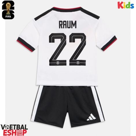 Duitsland David Raum #22 Thuis tenue Kids WK 2026 Korte Mouw (+ Korte broeken)