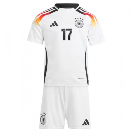 Duitsland Florian Wirtz #17 Thuis tenue Kids EK 2024 Korte Mouw (+ Korte broeken)