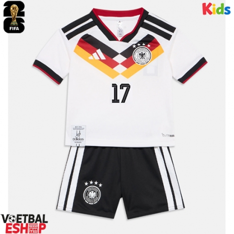 Duitsland Florian Wirtz #17 Thuis tenue Kids WK 2026 Korte Mouw (+ Korte broeken)