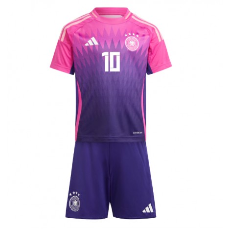 Duitsland Jamal Musiala #10 Uit tenue Kids EK 2024 Korte Mouw (+ Korte broeken)