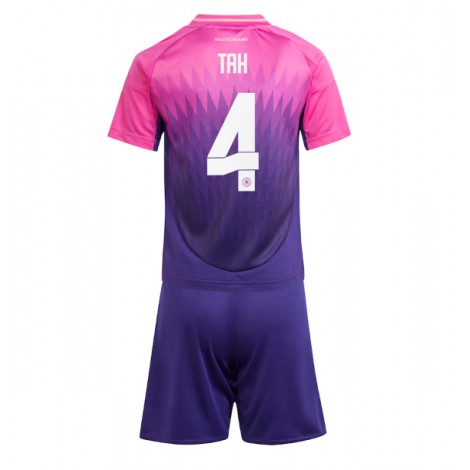 Duitsland Jonathan Tah #4 Uit tenue Kids EK 2024 Korte Mouw (+ Korte broeken)