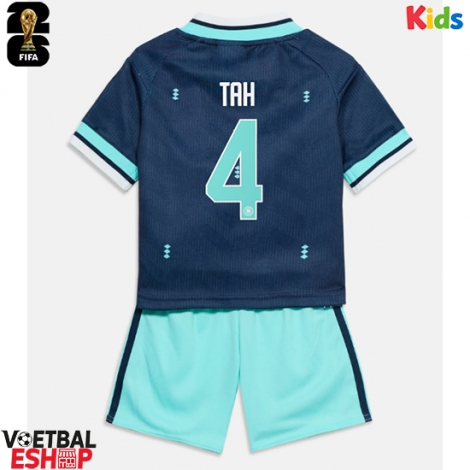Duitsland Jonathan Tah #4 Uit tenue Kids WK 2026 Korte Mouw (+ Korte broeken)