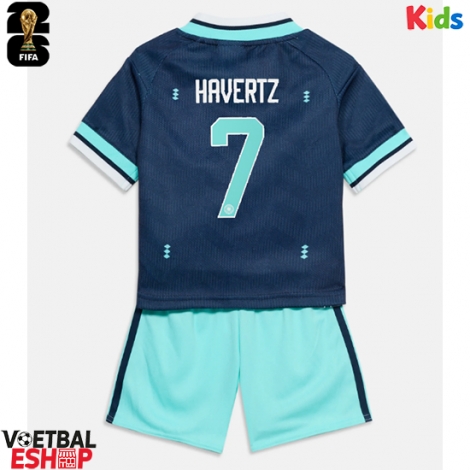 Duitsland Kai Havertz #7 Uit tenue Kids WK 2026 Korte Mouw (+ Korte broeken)