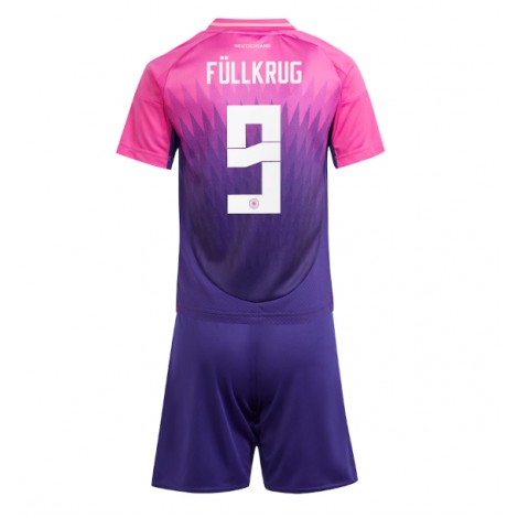 Duitsland Niclas Fullkrug #9 Uit tenue Kids EK 2024 Korte Mouw (+ Korte broeken)