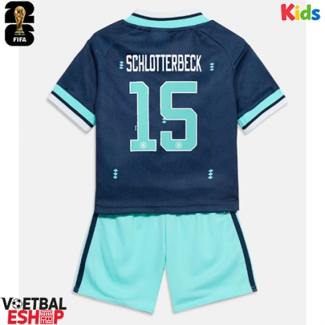 Duitsland Nico Schlotterbeck #15 Uit tenue Kids WK 2026 Korte Mouw (+ Korte broeken)