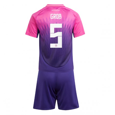 Duitsland Pascal Gross #5 Uit tenue Kids EK 2024 Korte Mouw (+ Korte broeken)