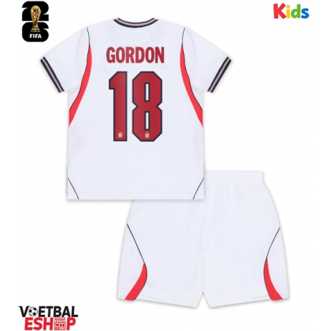 Engeland Anthony Gordon #18 Thuis tenue Kids WK 2026 Korte Mouw (+ Korte broeken)