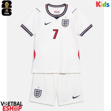 Engeland Bukayo Saka #7 Thuis tenue Kids WK 2026 Korte Mouw (+ Korte broeken)