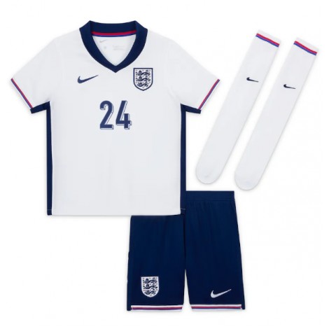 Engeland Cole Palmer #24 Thuis tenue Kids EK 2024 Korte Mouw (+ Korte broeken)