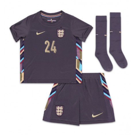 Engeland Cole Palmer #24 Uit tenue Kids EK 2024 Korte Mouw (+ Korte broeken)