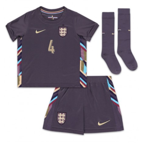 Engeland Declan Rice #4 Uit tenue Kids EK 2024 Korte Mouw (+ Korte broeken)
