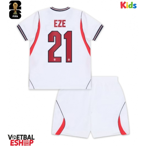 Engeland Eberechi Eze #21 Thuis tenue Kids WK 2026 Korte Mouw (+ Korte broeken)