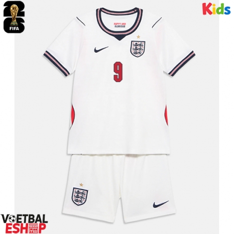 Engeland Harry Kane #9 Thuis tenue Kids WK 2026 Korte Mouw (+ Korte broeken)