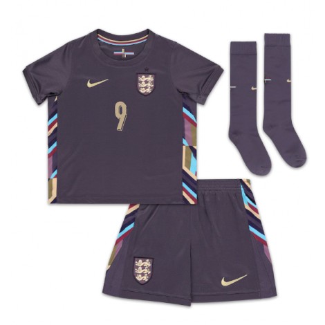 Engeland Harry Kane #9 Uit tenue Kids EK 2024 Korte Mouw (+ Korte broeken)