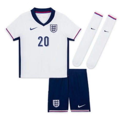 Engeland Jarrod Bowen #20 Thuis tenue Kids EK 2024 Korte Mouw (+ Korte broeken)