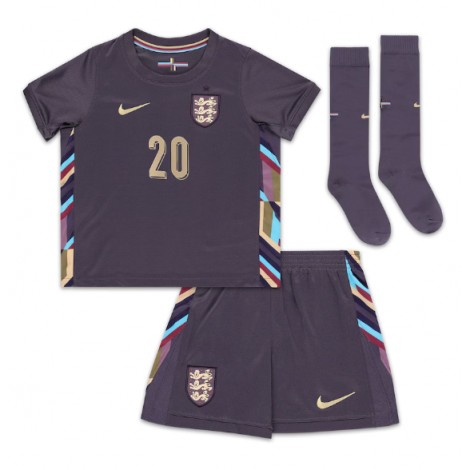 Engeland Jarrod Bowen #20 Uit tenue Kids EK 2024 Korte Mouw (+ Korte broeken)