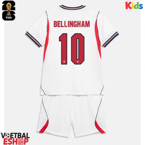 Engeland Jude Bellingham #10 Thuis tenue Kids WK 2026 Korte Mouw (+ Korte broeken)