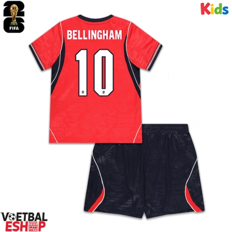 Engeland Jude Bellingham #10 Uit tenue Kids WK 2026 Korte Mouw (+ Korte broeken)