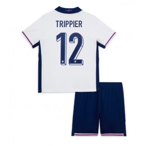 Engeland Kieran Trippier #12 Thuis tenue Kids EK 2024 Korte Mouw (+ Korte broeken)