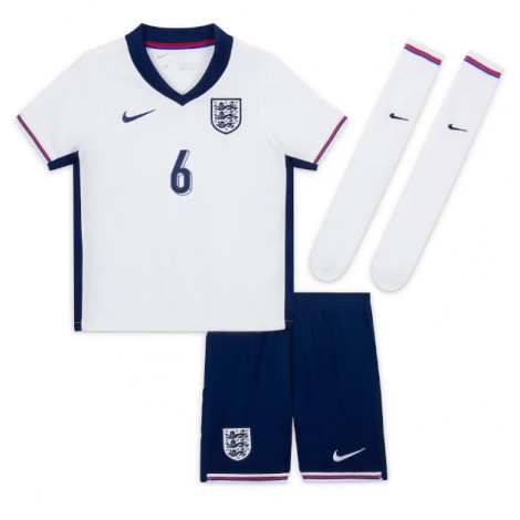 Engeland Marc Guehi #6 Thuis tenue Kids EK 2024 Korte Mouw (+ Korte broeken)