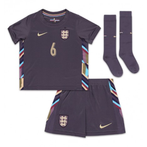 Engeland Marc Guehi #6 Uit tenue Kids EK 2024 Korte Mouw (+ Korte broeken)