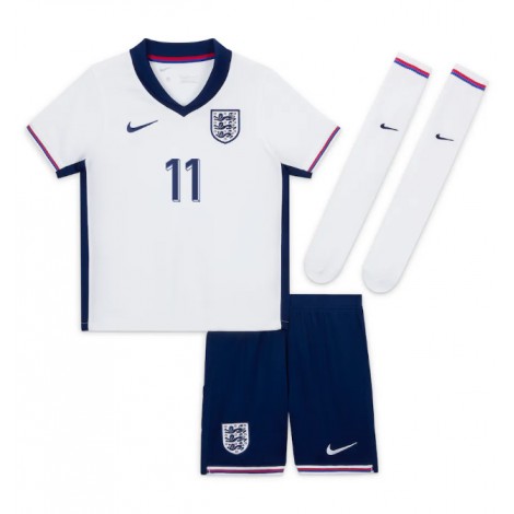 Engeland Phil Foden #11 Thuis tenue Kids EK 2024 Korte Mouw (+ Korte broeken)