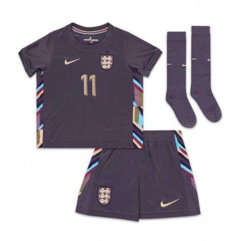 Engeland Phil Foden #11 Uit tenue Kids EK 2024 Korte Mouw (+ Korte broeken)