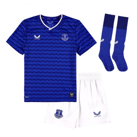 Everton Thierno Barry #11 Thuis tenue Kids 2025-26 Korte Mouw (+ Korte broeken)