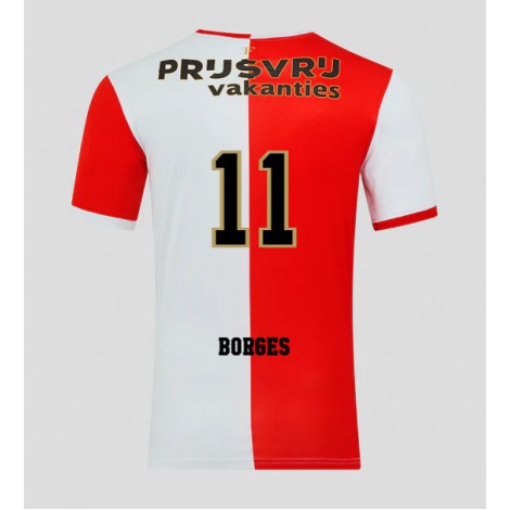 Feyenoord Goncalo Borges #11 Thuis tenue 2025-26 Korte Mouw Feyenoord Goncalo Borges #11 Thuis tenue 2025-26 Korte Mouw