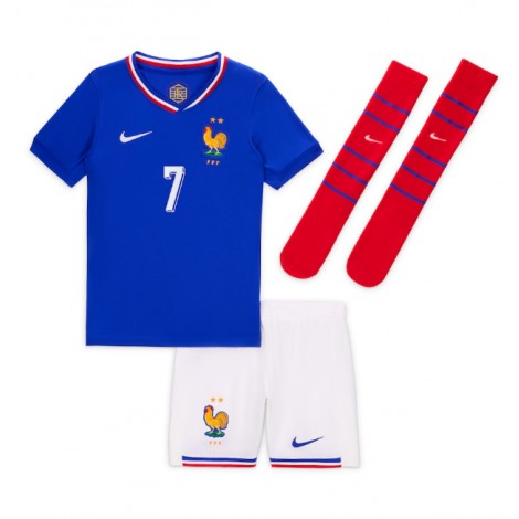 Frankrijk Antoine Griezmann #7 Thuis tenue Kids EK 2024 Korte Mouw (+ Korte broeken)