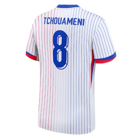 Frankrijk Aurelien Tchouameni #8 Uit tenue EK 2024 Korte Mouw Frankrijk Aurelien Tchouameni #8 Uit tenue EK 2024 Korte Mouw