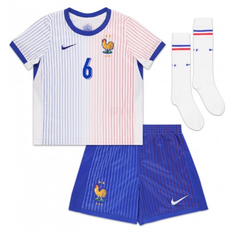 Frankrijk Eduardo Camavinga #6 Uit tenue Kids EK 2024 Korte Mouw (+ Korte broeken)