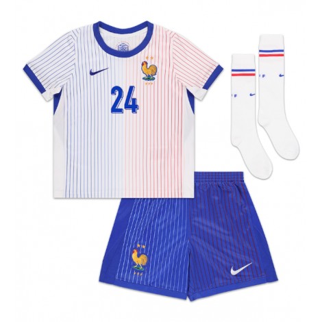 Frankrijk Ibrahima Konate #24 Uit tenue Kids EK 2024 Korte Mouw (+ Korte broeken)