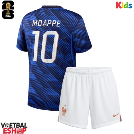 Frankrijk Kylian Mbappe #10 Thuis tenue Kids WK 2026 Korte Mouw (+ Korte broeken)