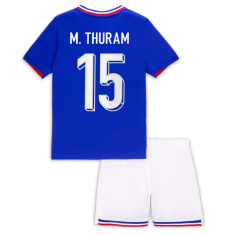 Frankrijk Marcus Thuram #15 Thuis tenue Kids EK 2024 Korte Mouw (+ Korte broeken)