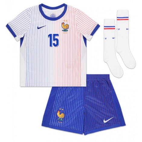 Frankrijk Marcus Thuram #15 Uit tenue Kids EK 2024 Korte Mouw (+ Korte broeken)