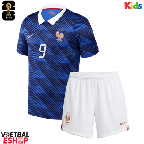 Frankrijk Marcus Thuram #9 Thuis tenue Kids WK 2026 Korte Mouw (+ Korte broeken)