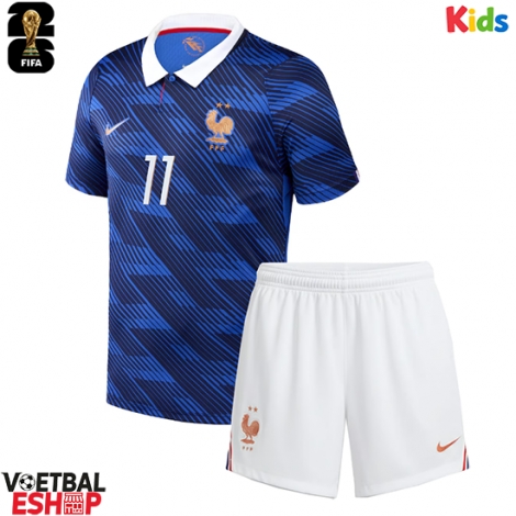 Frankrijk Michael Olise #11 Thuis tenue Kids WK 2026 Korte Mouw (+ Korte broeken)