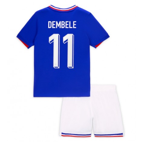 Frankrijk Ousmane Dembele #11 Thuis tenue Kids EK 2024 Korte Mouw (+ Korte broeken)