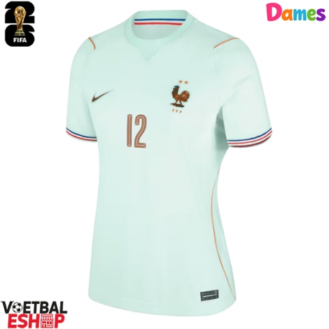 Frankrijk Randal Kolo Muani #12 Uit tenue Dames WK 2026 Korte Mouw