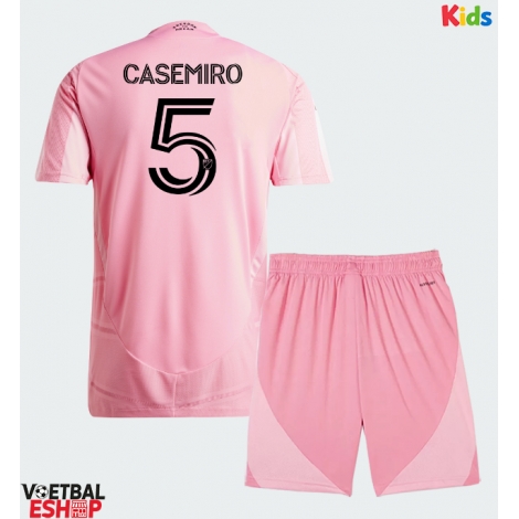 Inter Miami Casemiro #5 Thuis tenue Kids 2026-27 Korte Mouw (+ Korte broeken)