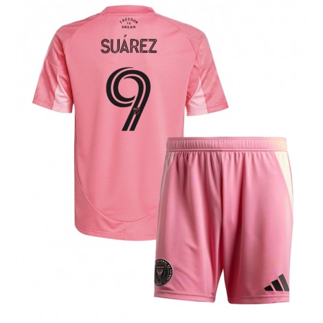 Inter Miami Luis Suarez #9 Thuis tenue Kids 2025-26 Korte Mouw (+ Korte broeken)