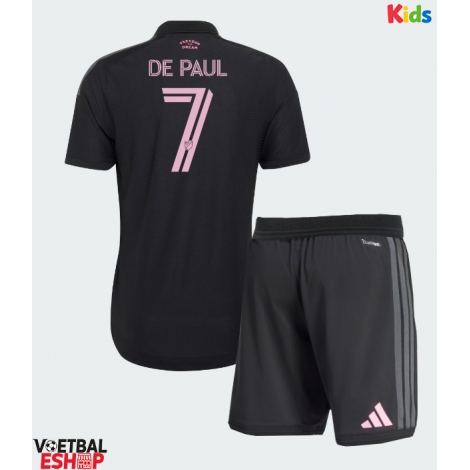 Inter Miami Rodrigo De Paul #7 Uit tenue Kids 2026-27 Korte Mouw (+ Korte broeken)