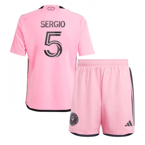 Inter Miami Sergio Busquets #5 Thuis tenue Kids 2024-25 Korte Mouw (+ Korte broeken)